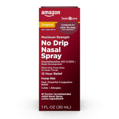 Basics No Drip Nasal Spray bottle no drip formula 1 fl oz