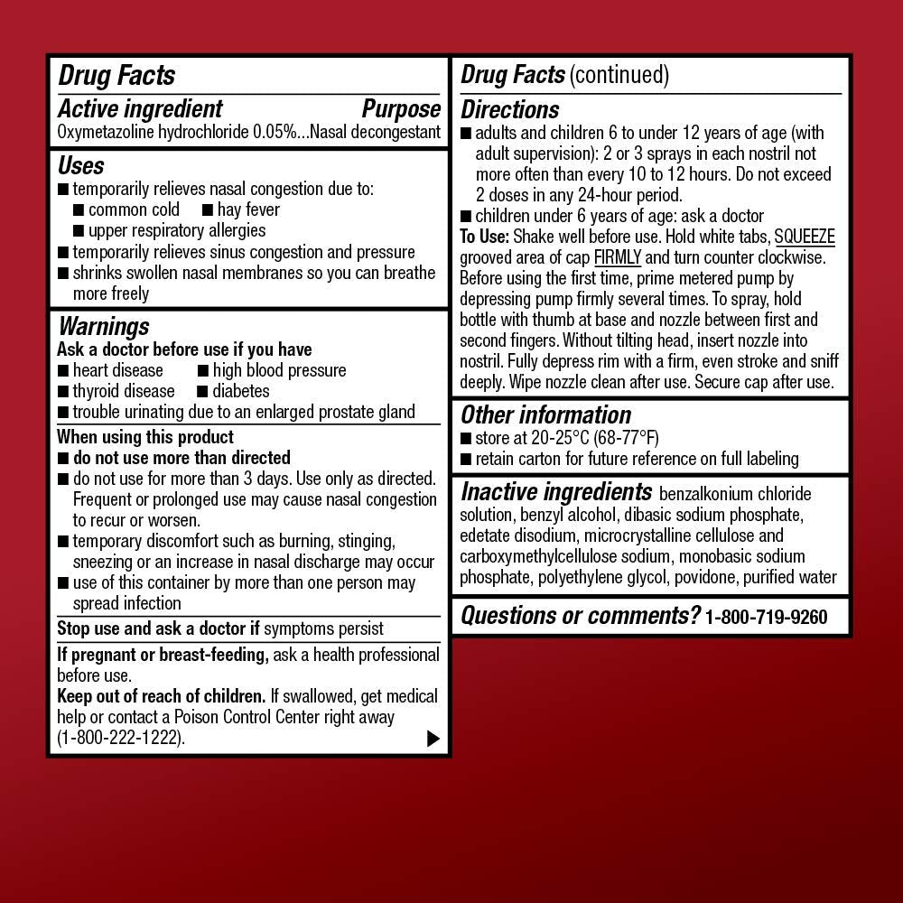 Nasal spray pump mist design from Basics No Drip Nasal Spray