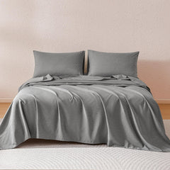 basics sheet set queen gray fitted sheet 60 x 80 x 16 deep-pocket