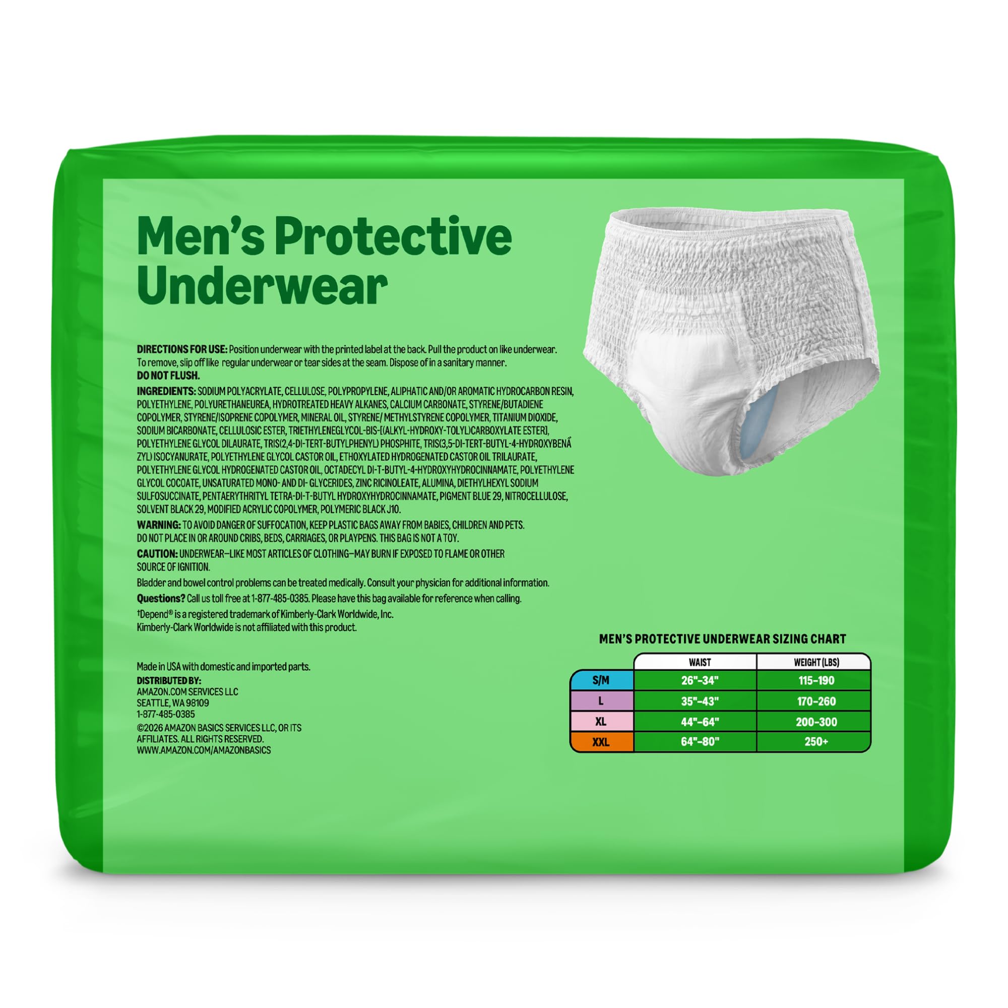 SFI certified Incontinence Protector label on packaging