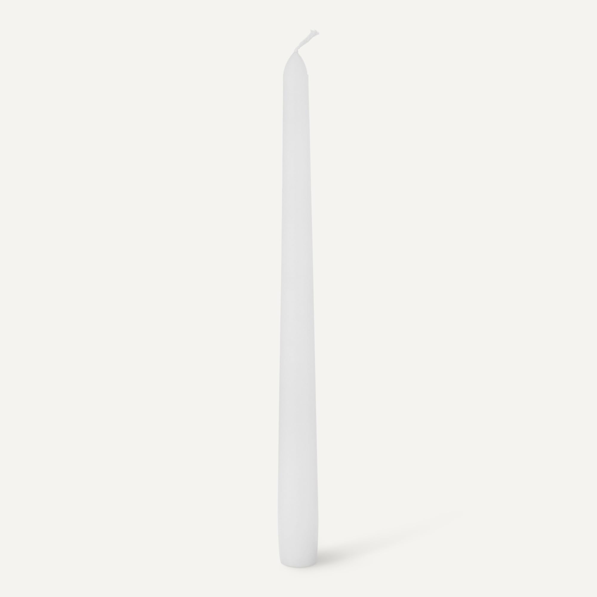 Basics Taper Candles paraffin palm wax white 10in