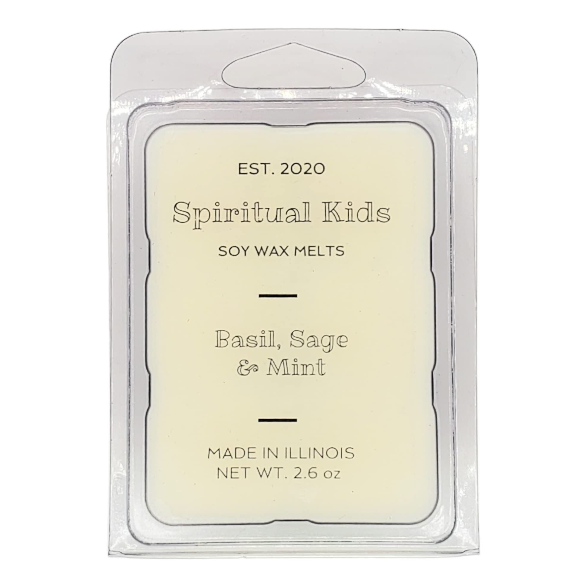 Basil Sage Mint Soy Wax Melts 2.6oz 6 cubes