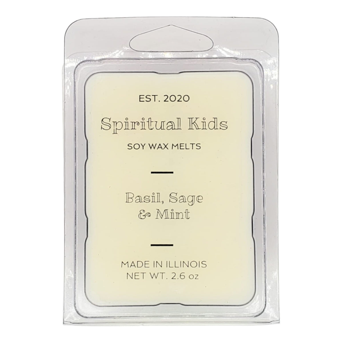 Basil Sage Mint Soy Wax Melts 2.6oz 6 cubes
