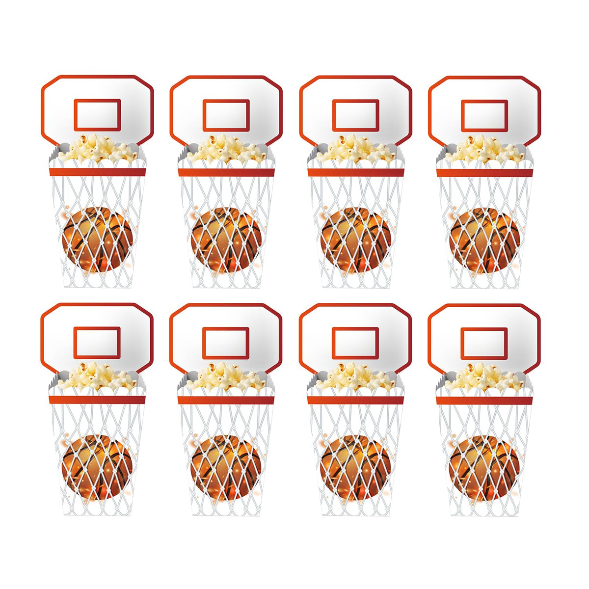 Basketball Hoop Popcorn Boxes set of 24 for party decorations