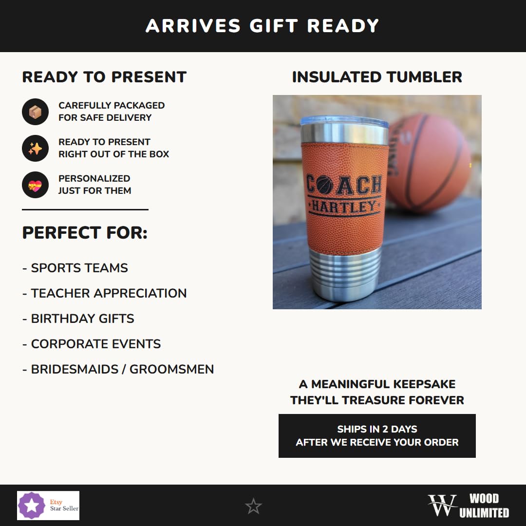 Coach name personalization option on tumbler