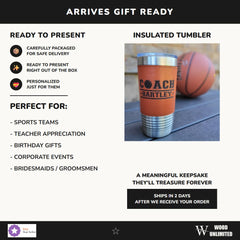 Coach name personalization option on tumbler