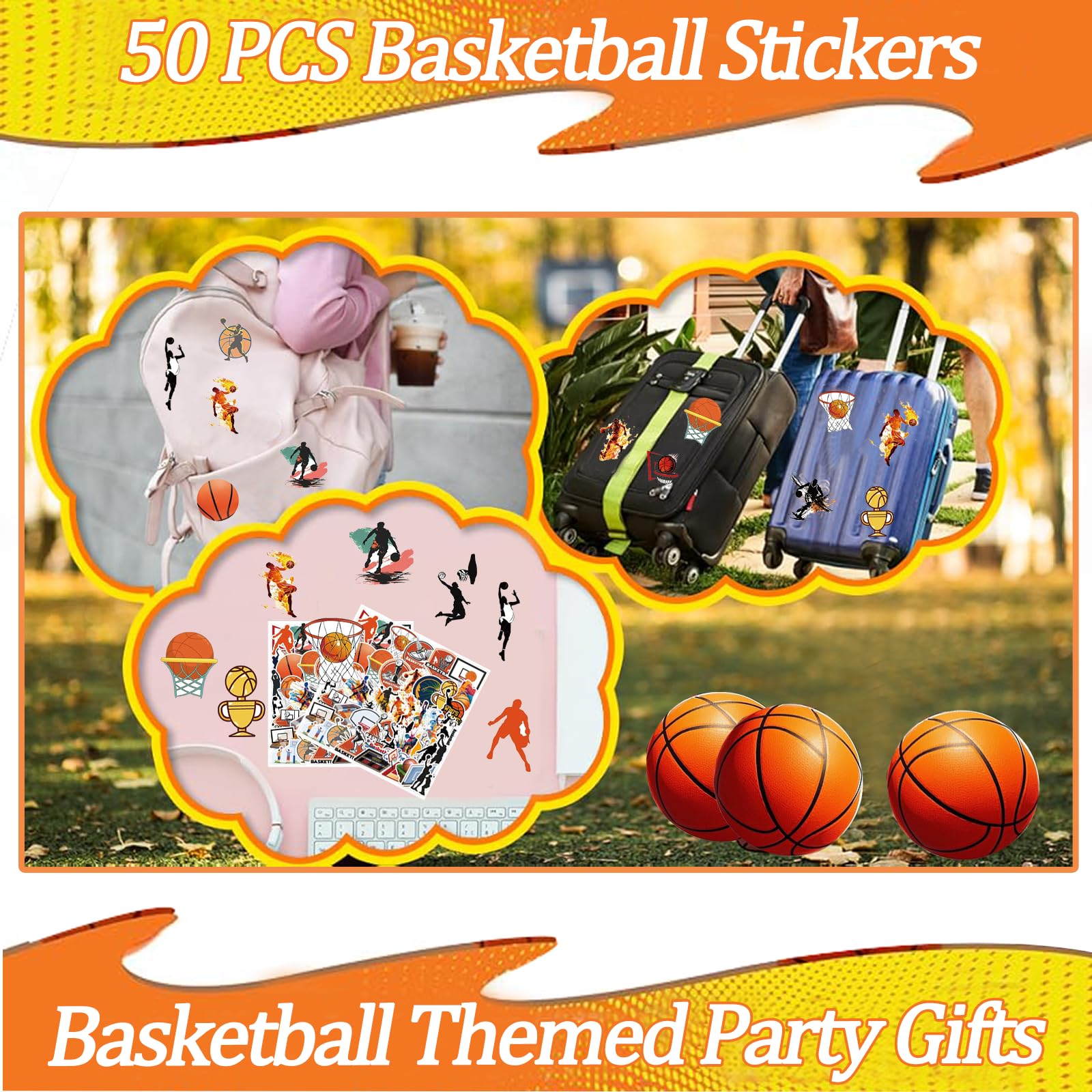 high quality paper stickers for basketball set