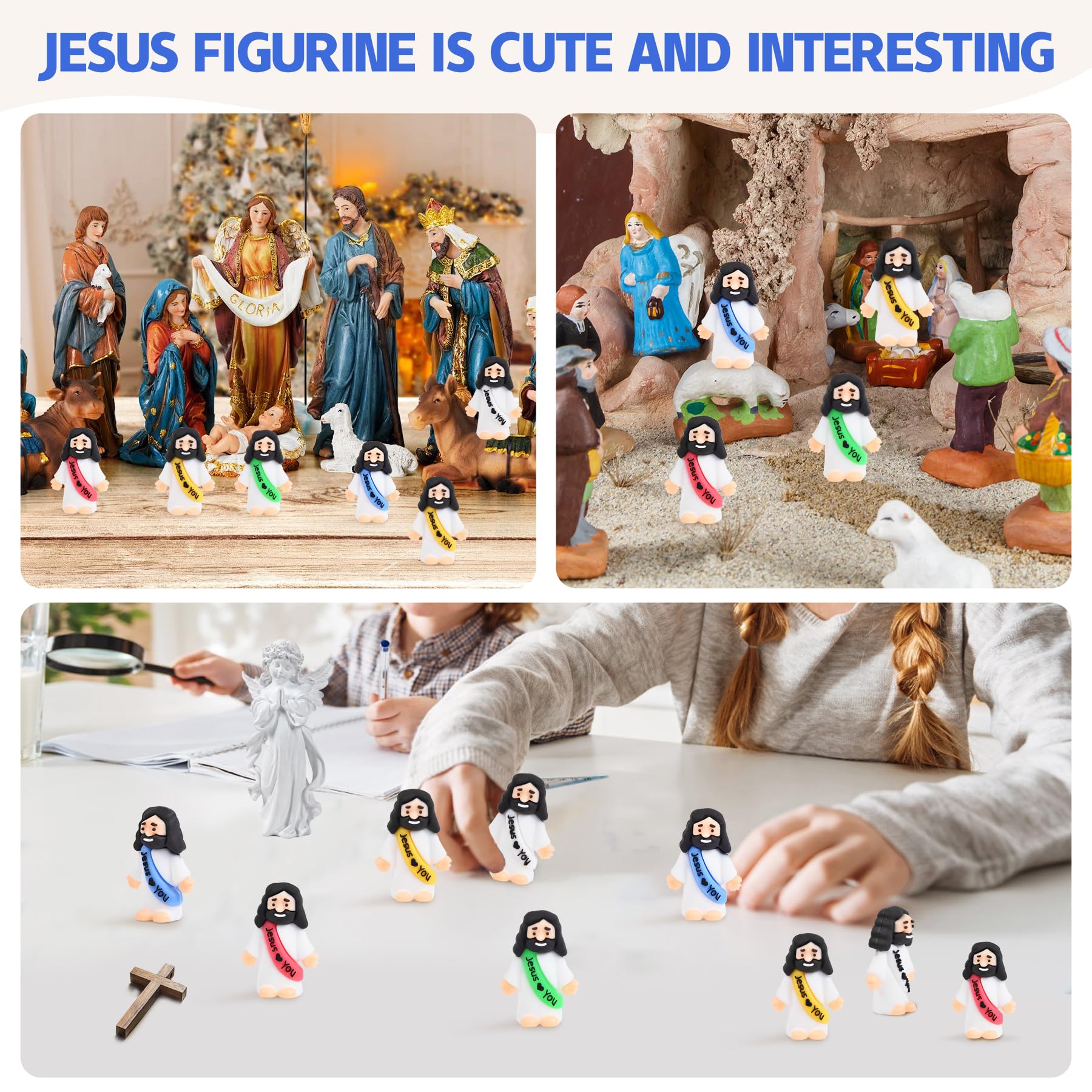 basuwu 215 pcs Little Jesus Figures baptism gifts
