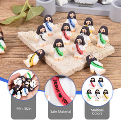 basuwu 215 pcs Little Jesus Figures light blue color set