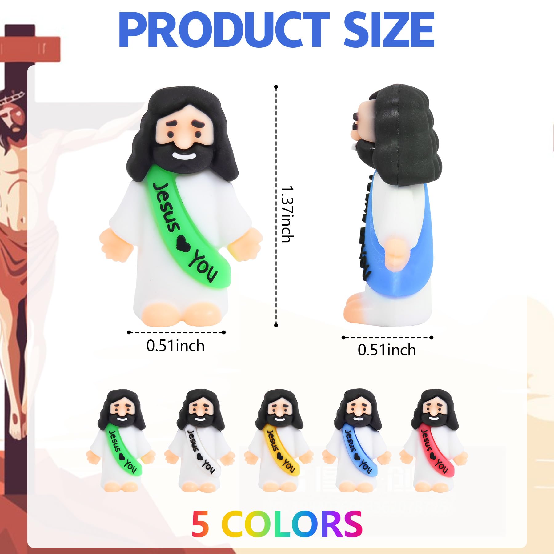 basuwu 215 pcs Little Jesus Figures red color set