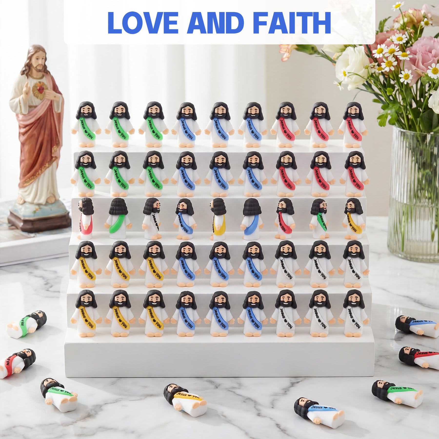 basuwu 215 pcs Little Jesus Figures white color set