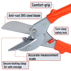 Bates miter shear angle adjustment 45 to 135 degrees