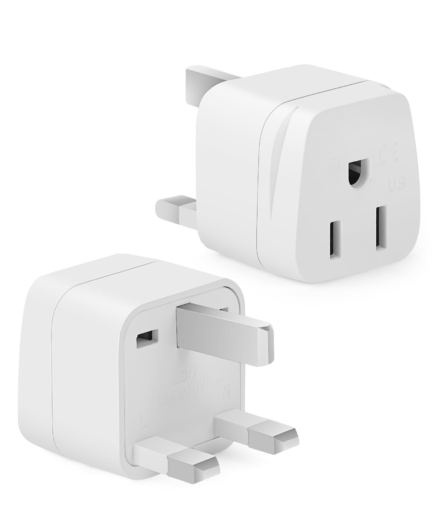Bates US to UK plug adapter 2 pack product photo