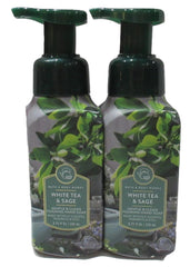 Bath and Body Works White Tea & Sage Gentle Foaming Hand Soap 2-pack bottles
