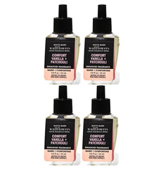 Bath & Body Works Comfort Vanilla Patchouli WallFlowers fragrance refill 4-pack total 3.2 fl oz