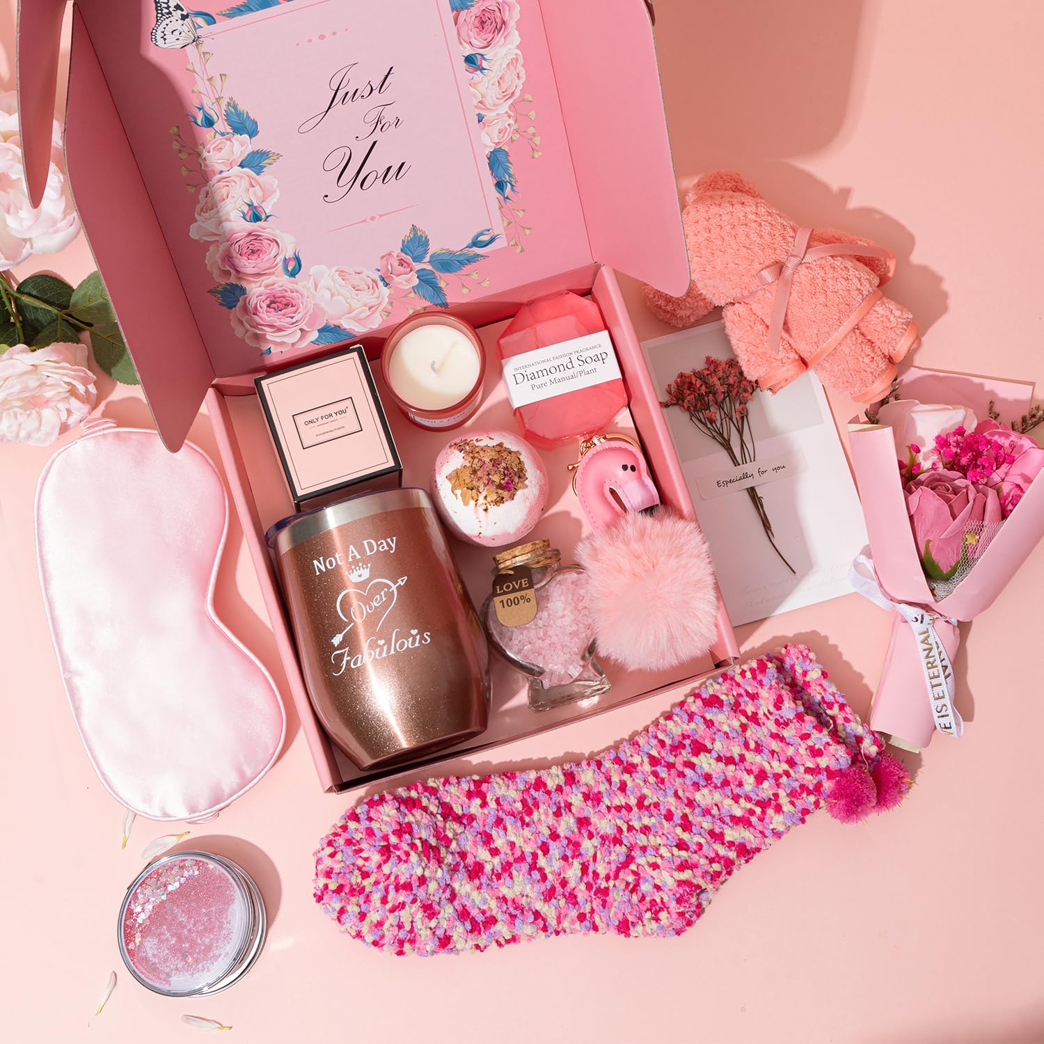 Bath Bomb included in Pink Gift Box for Her