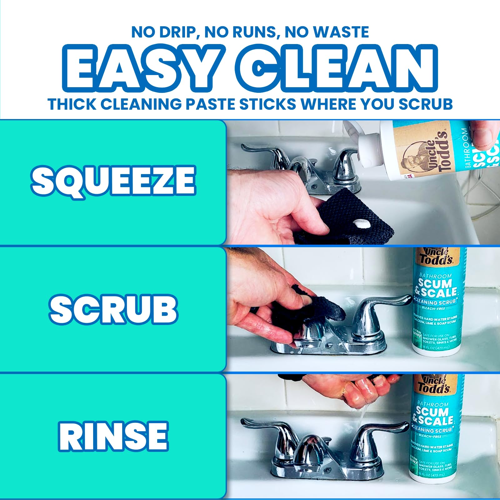 Paste stays where you apply it for vertical surfaces