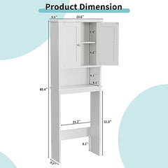 Bathroom shelf organizer with open shelf and cabinet