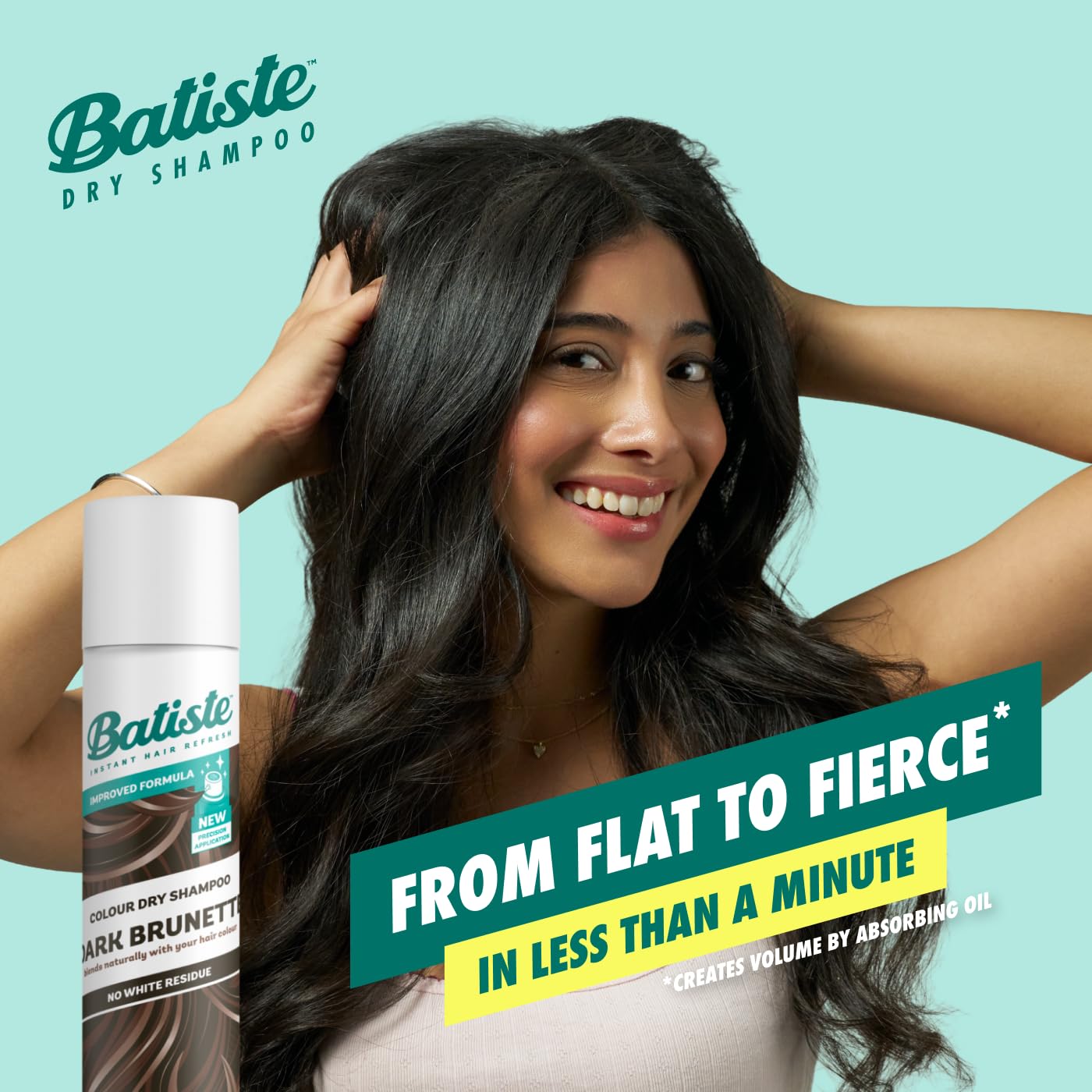 Brunette hair refresh with tinted dry shampoo