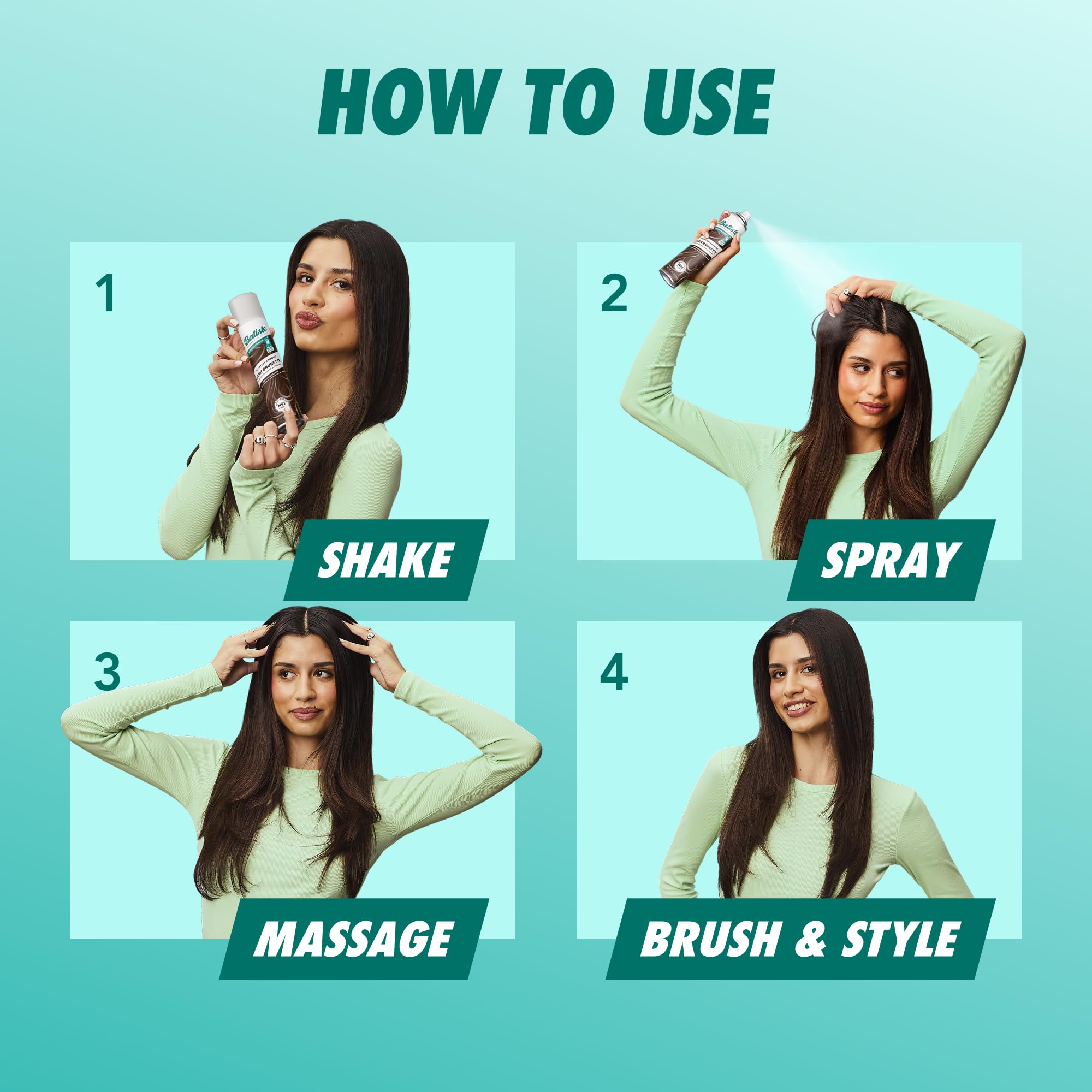 Hair texture and volume from dry shampoo