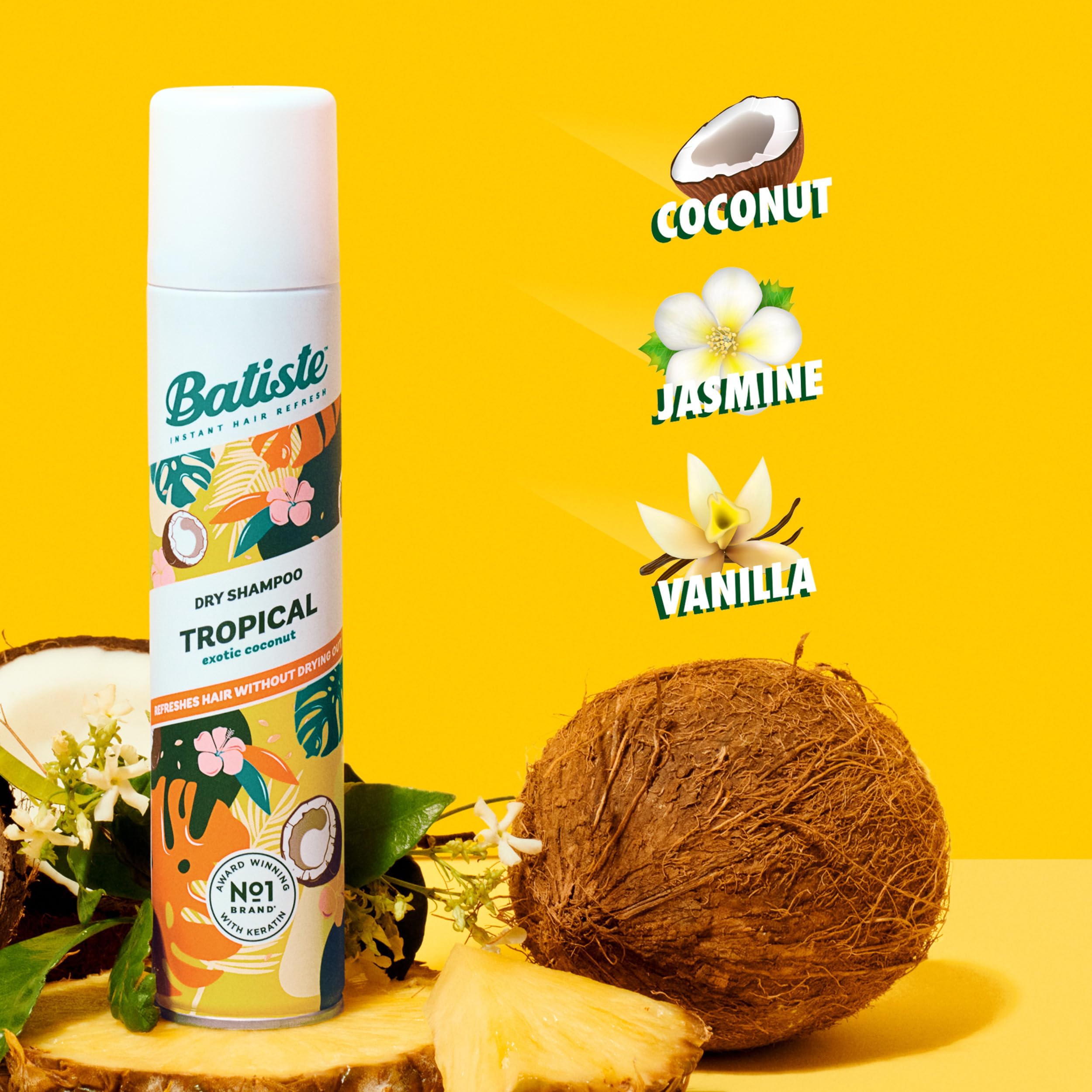 Tropical Fragrance Dry Shampoo by Batiste 3.81 oz