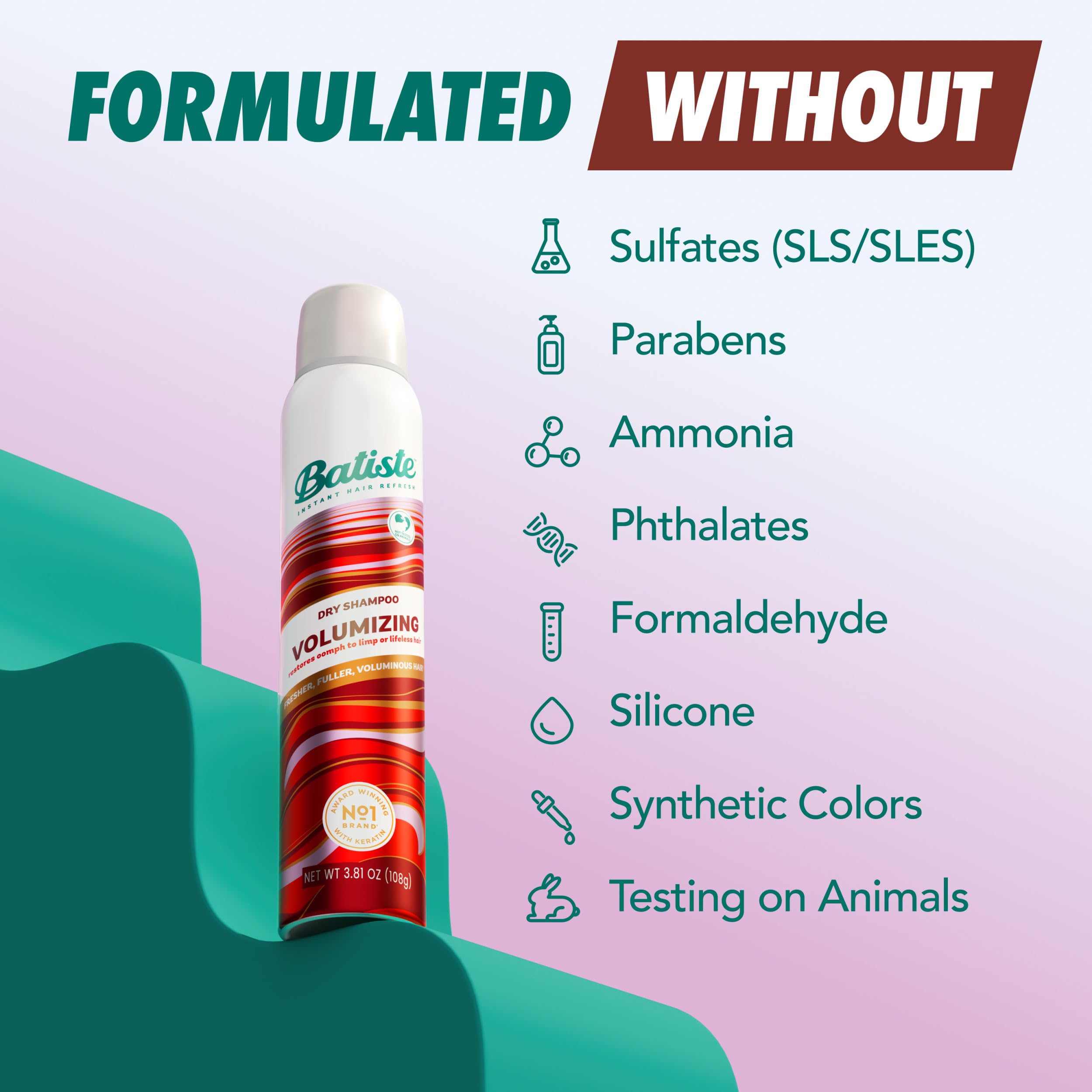 5.71 Oz size packaging for Batiste Volumizing Dry Shampoo
