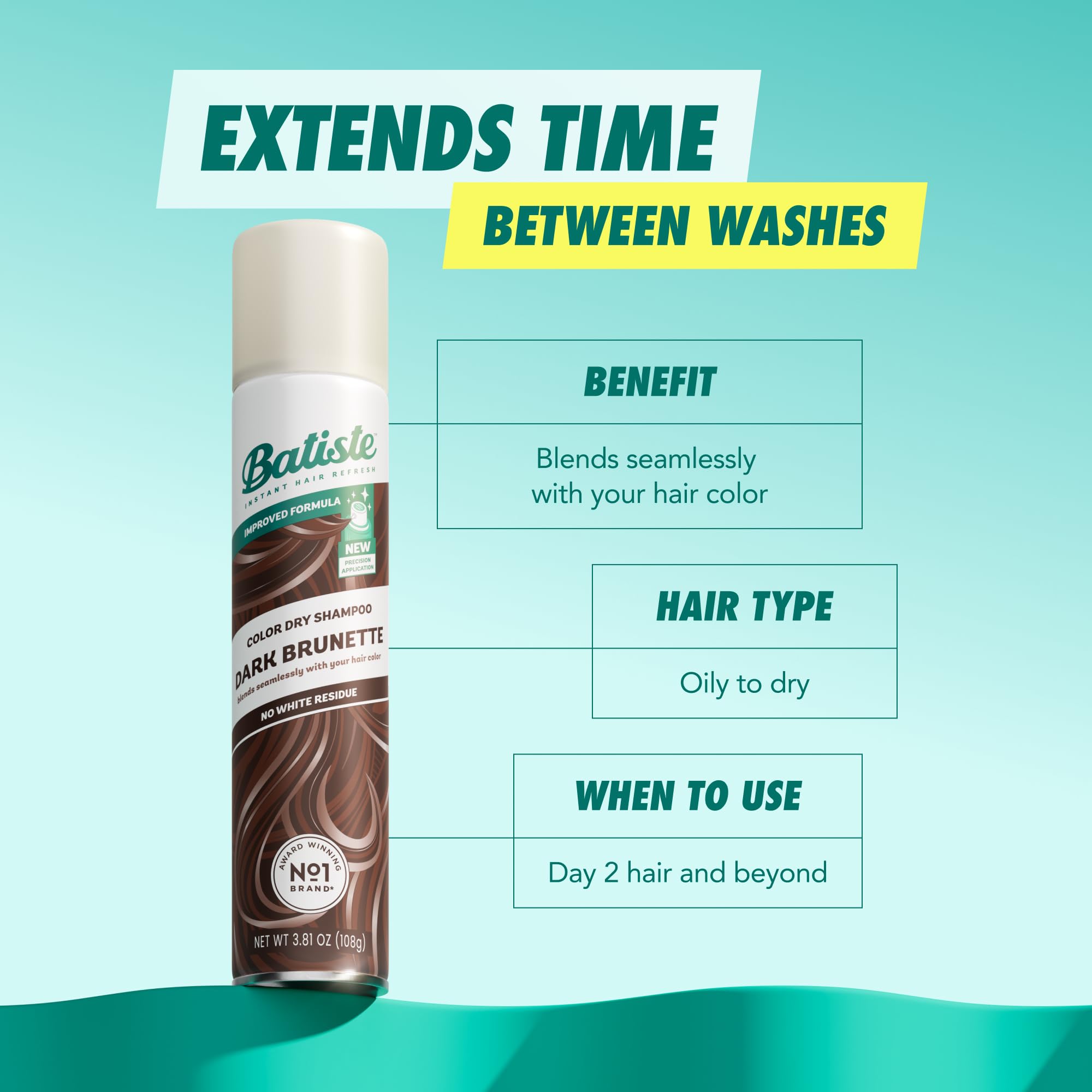 3 pack bottles for Batiste Dark Dry Shampoo packaging