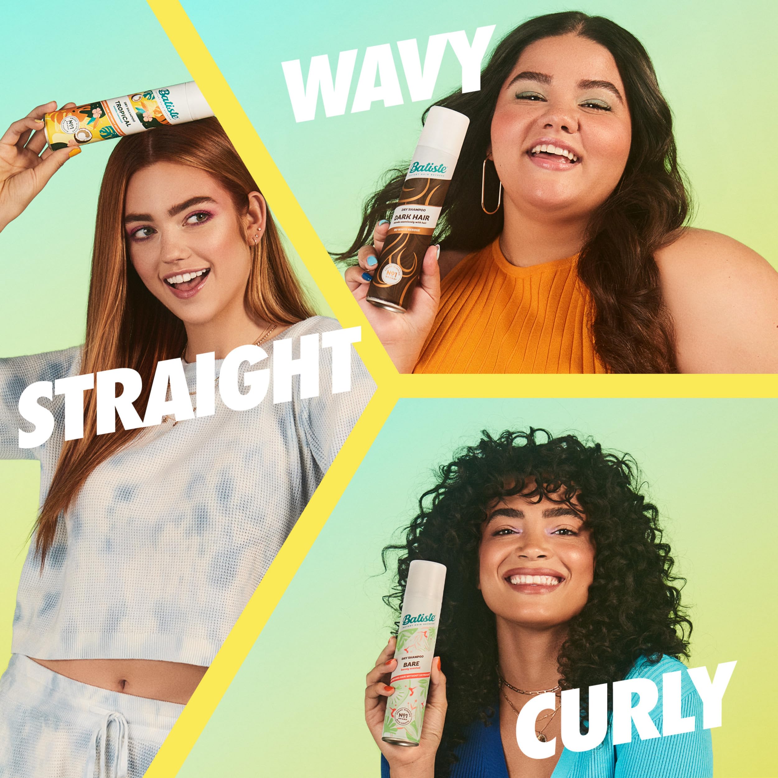 3-pack Batiste Dry Shampoo Tropical Fragrance 3.81 oz