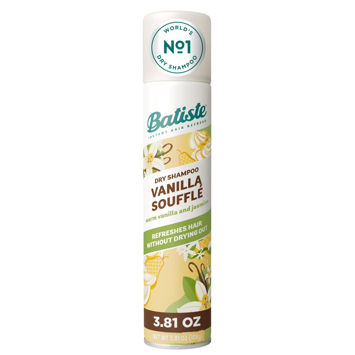 Batiste Dry Shampoo Vanilla Souffle 3.81 Oz bottle