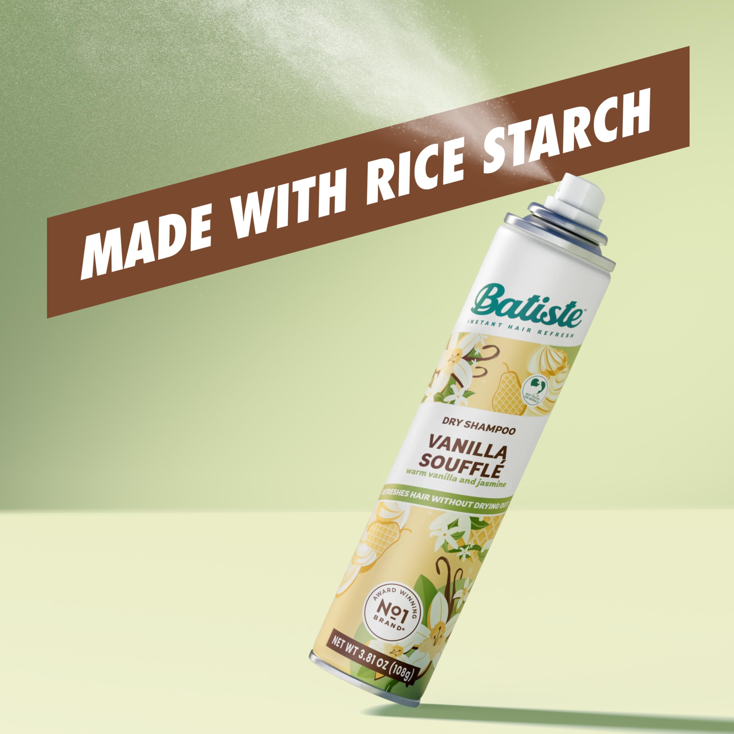 Label on Batiste Dry Shampoo Vanilla Souffle