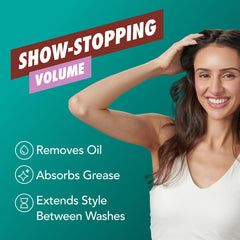 Hair volumizing dry shampoo adds body and texture