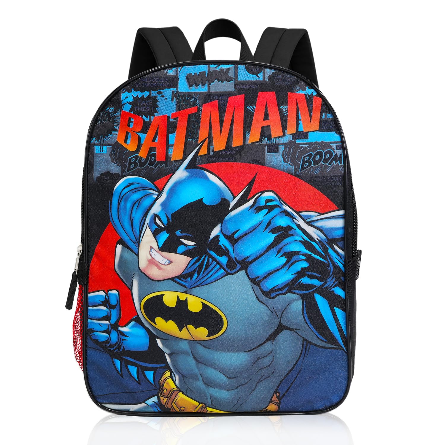 Backpack features padded adjustable shoulder straps and zip closure