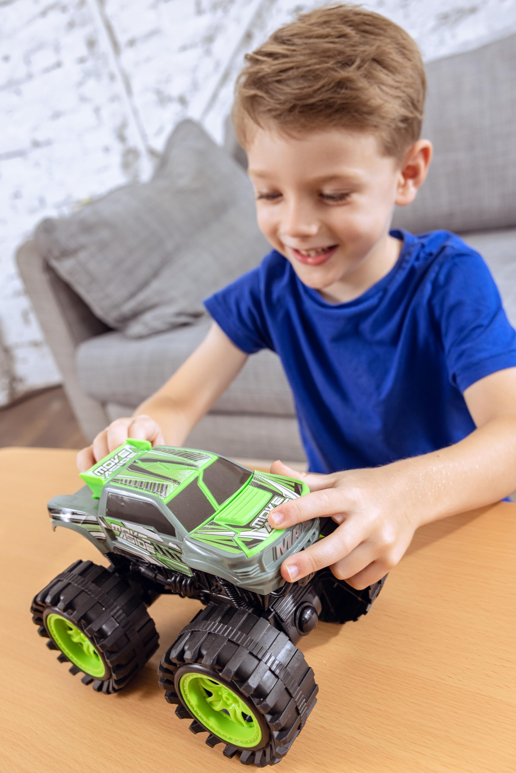 Gift-ready packaging for monster truck toy in color box