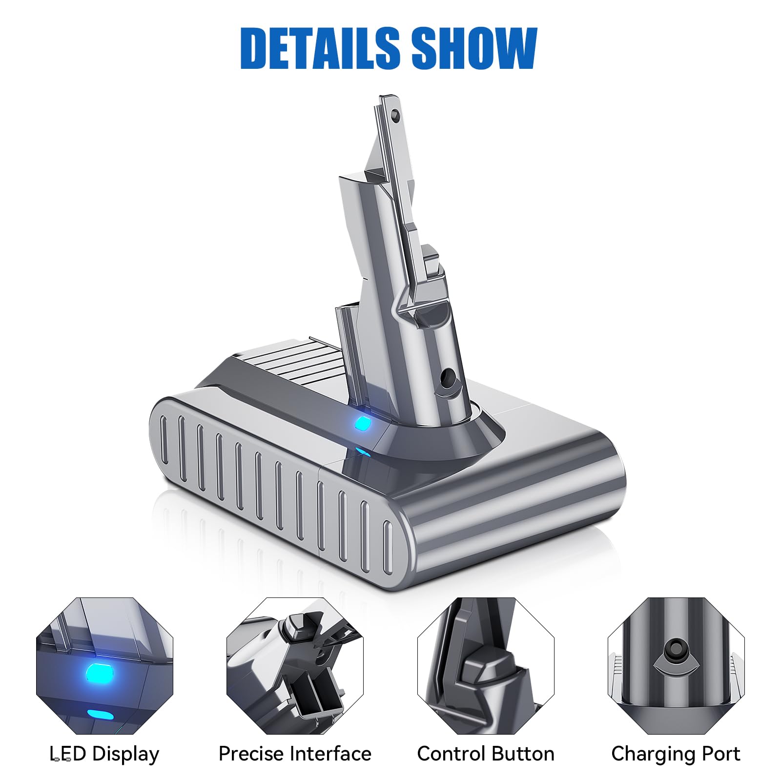 Dyson V7 225403 battery replacement by Battool