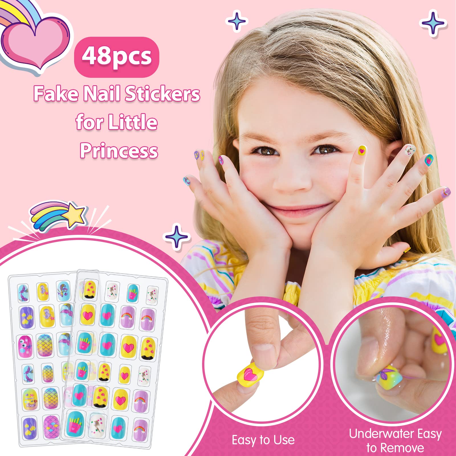 BATTOP peel-off non-toxic nail polish bottles