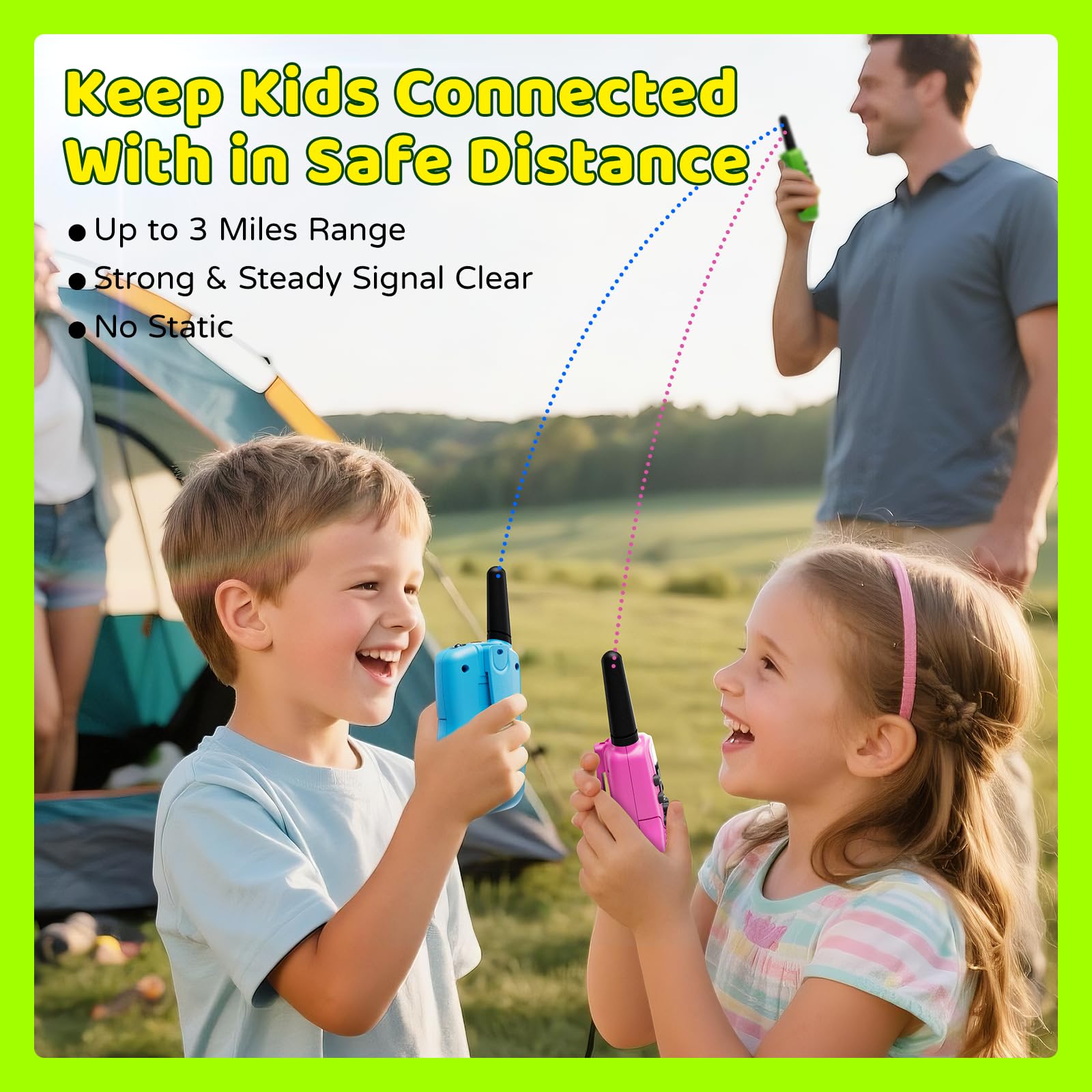 Three BATURU walkie talkies for kids 3-mile range outdoor use