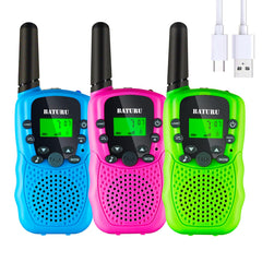 BATURU walkie talkies for kids 3-pack rechargeable battery