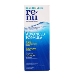 Bausch + Lomb Renu contact lens solution packaging with case