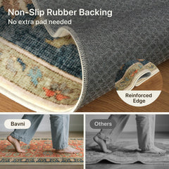 Low-pile 6mm rug with reinforced edge binding