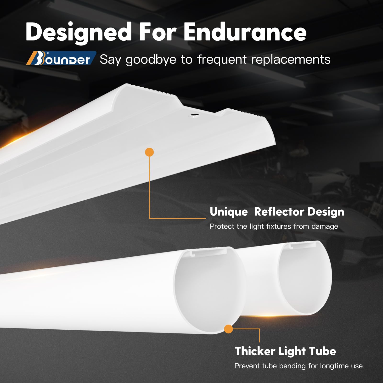 BBOUNDER 6500K daylight LED shop light