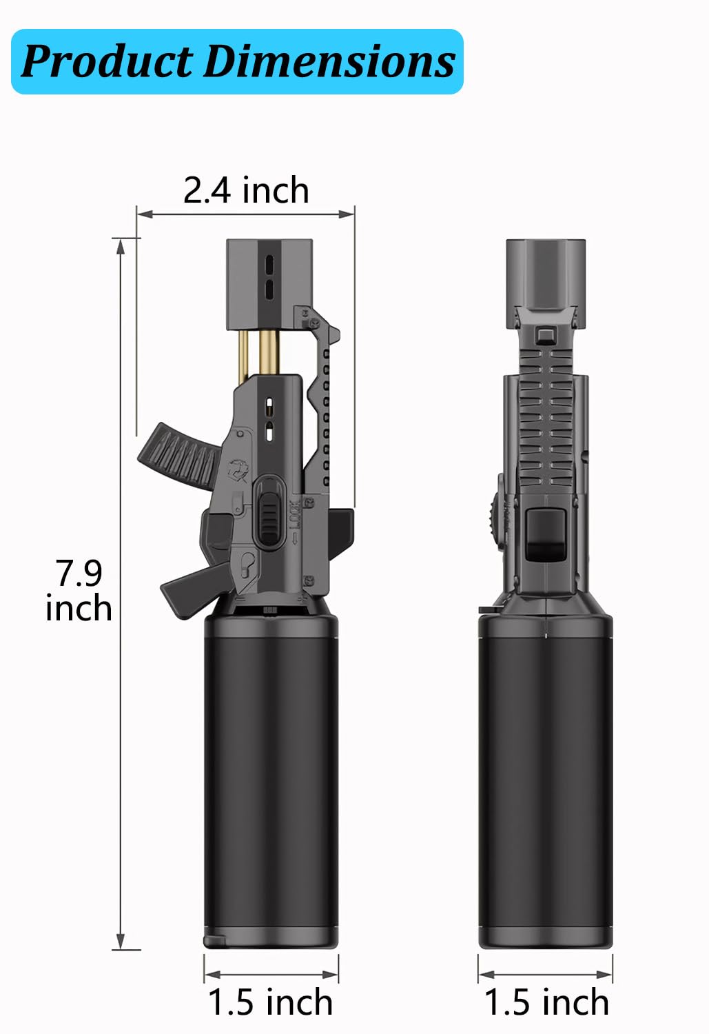 Versatile torch lighter for kitchen BBQ camping welding baking
