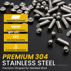 BC Precision 1/8 inch stainless steel tumbling media ball shape