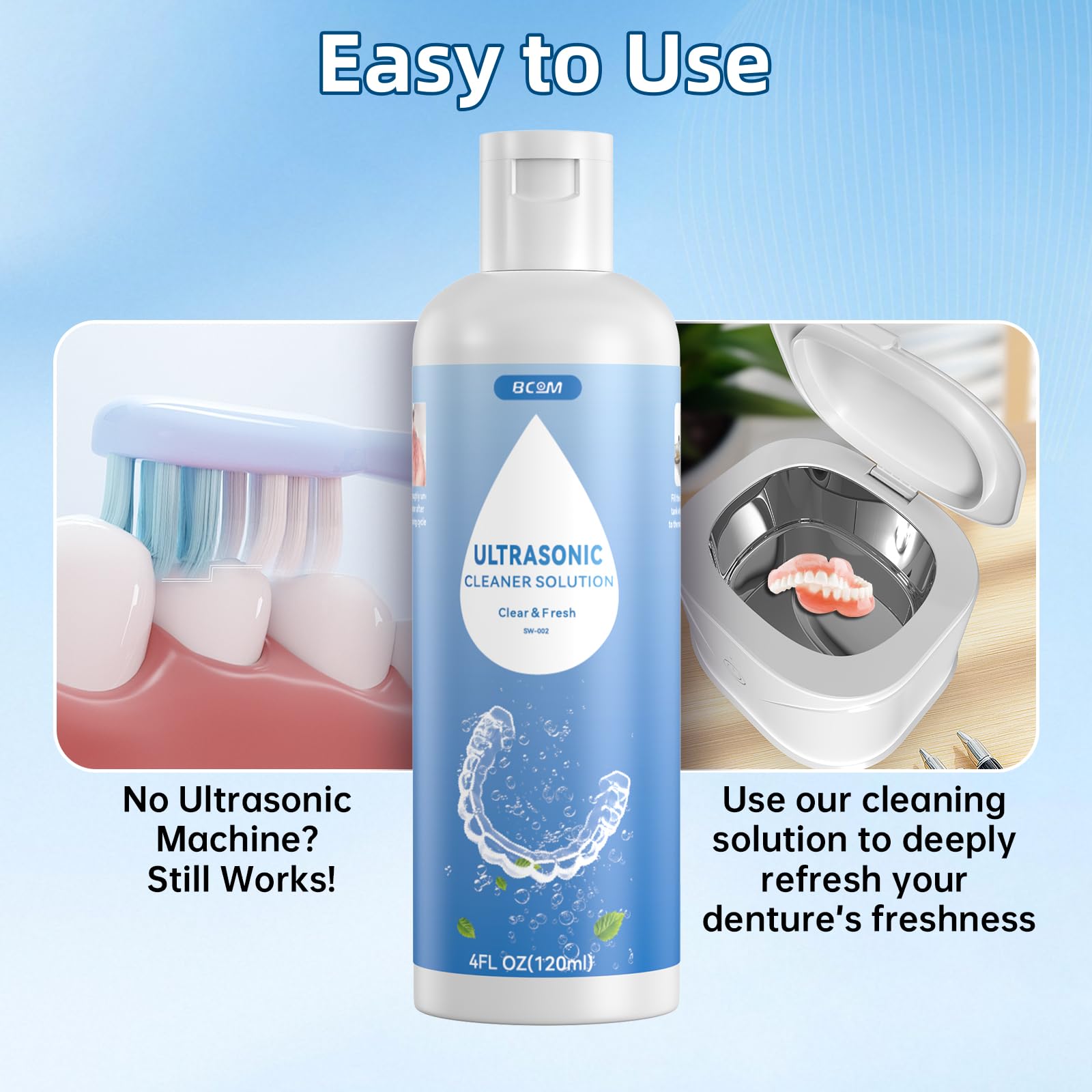 Mouthguard cleaner ultrasonic 4 oz