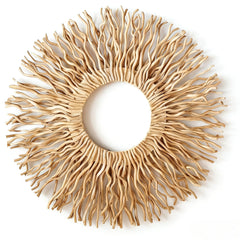 BDJBXK large boho sunburst wall art handmade from mulberry branches