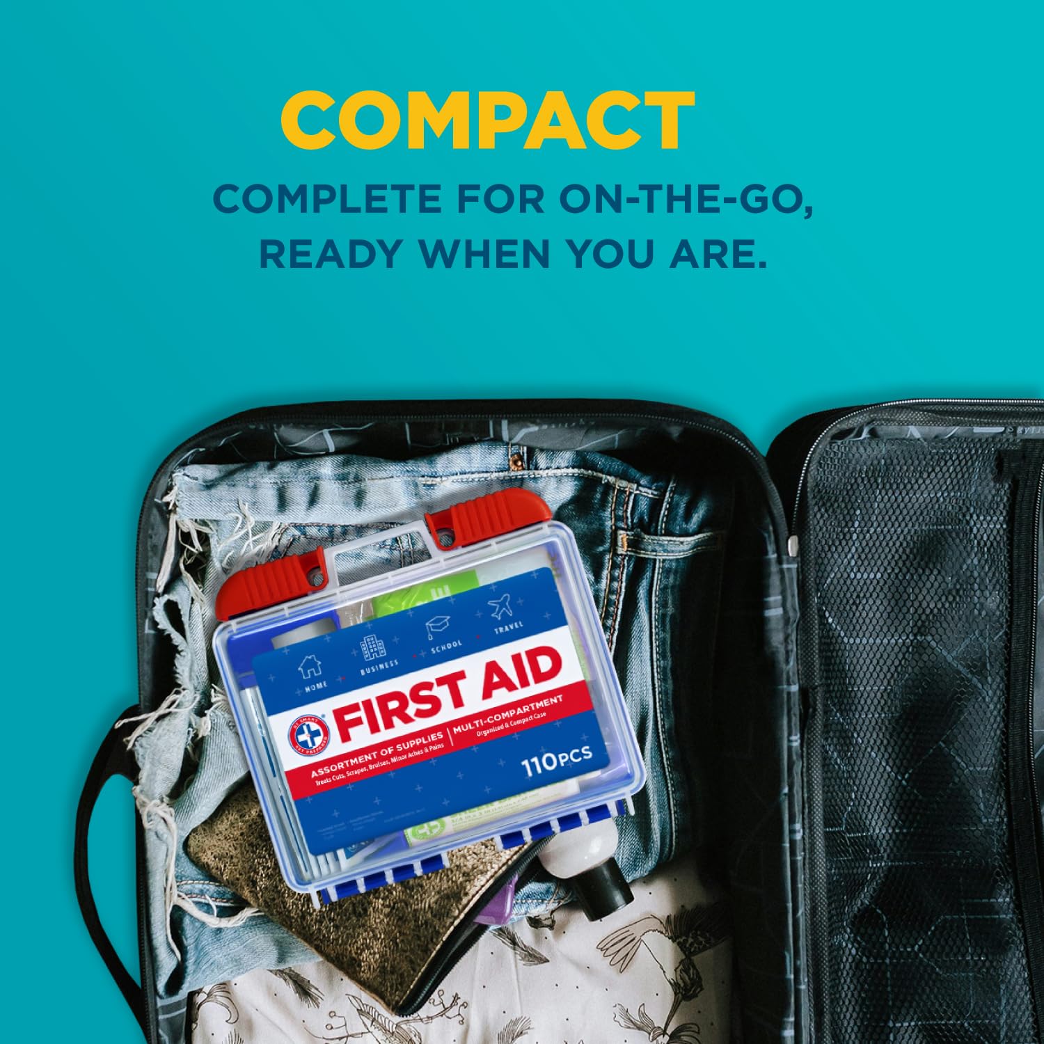 FDA compliant Be Smart Get Prepared first aid kit