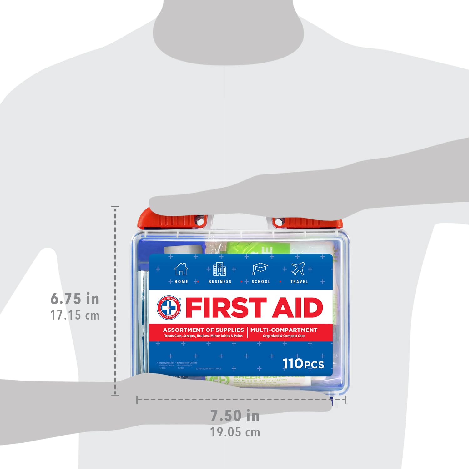 Be Smart Get Prepared 110pc contents like bandages gauze pads