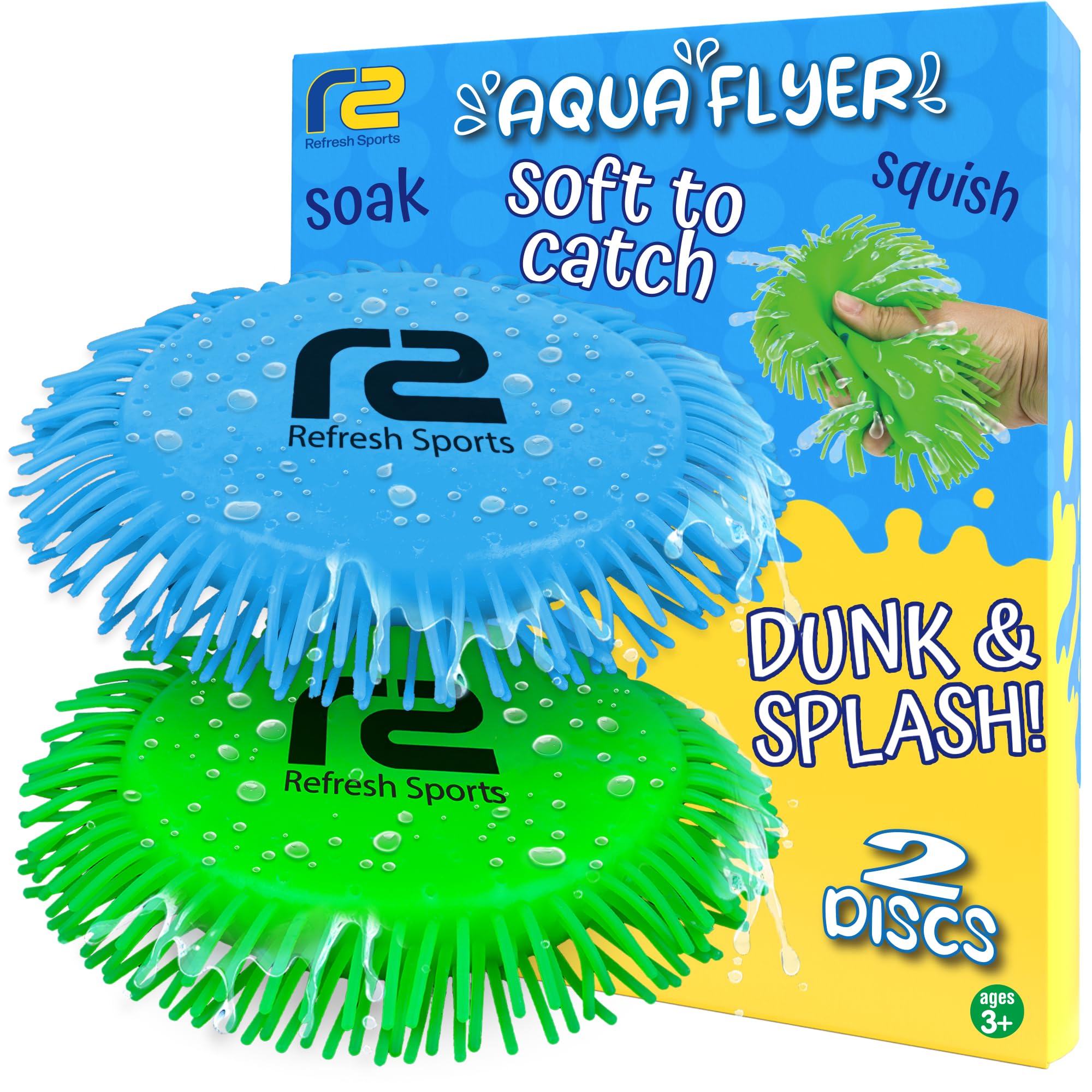 Beach Games Flying Disc Pool Toy product image in a 2-pack for kids outdoors