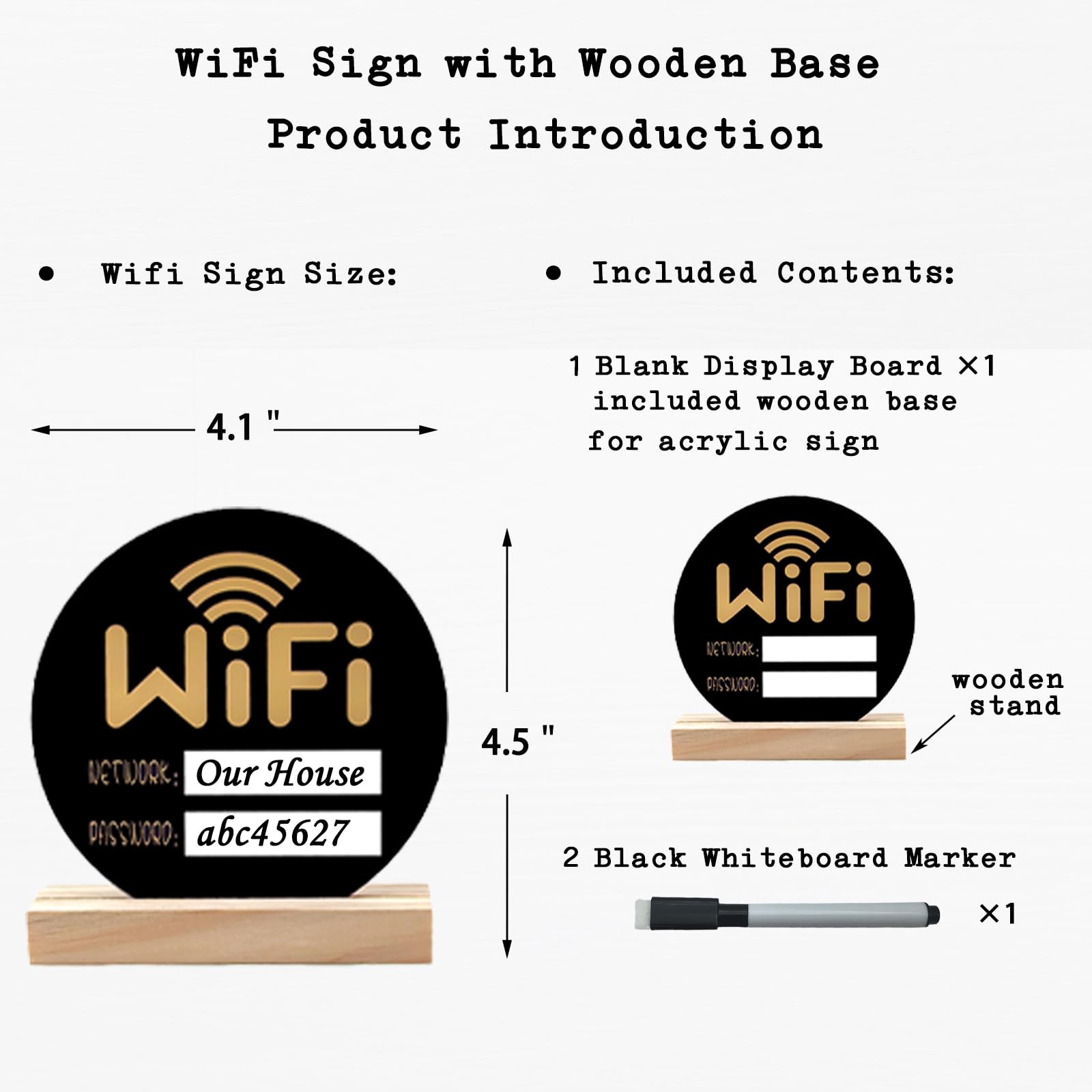 Beach house wifi sign displayed on wooden base