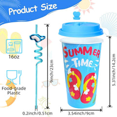 Beach party favors cups for beverages and snacks