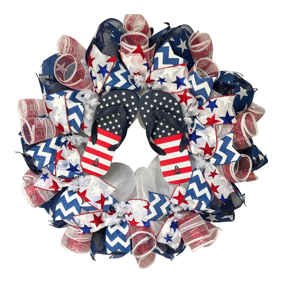 Beach Wreath luxury handmade patriotic flip flop wreath with patriotic beach decor